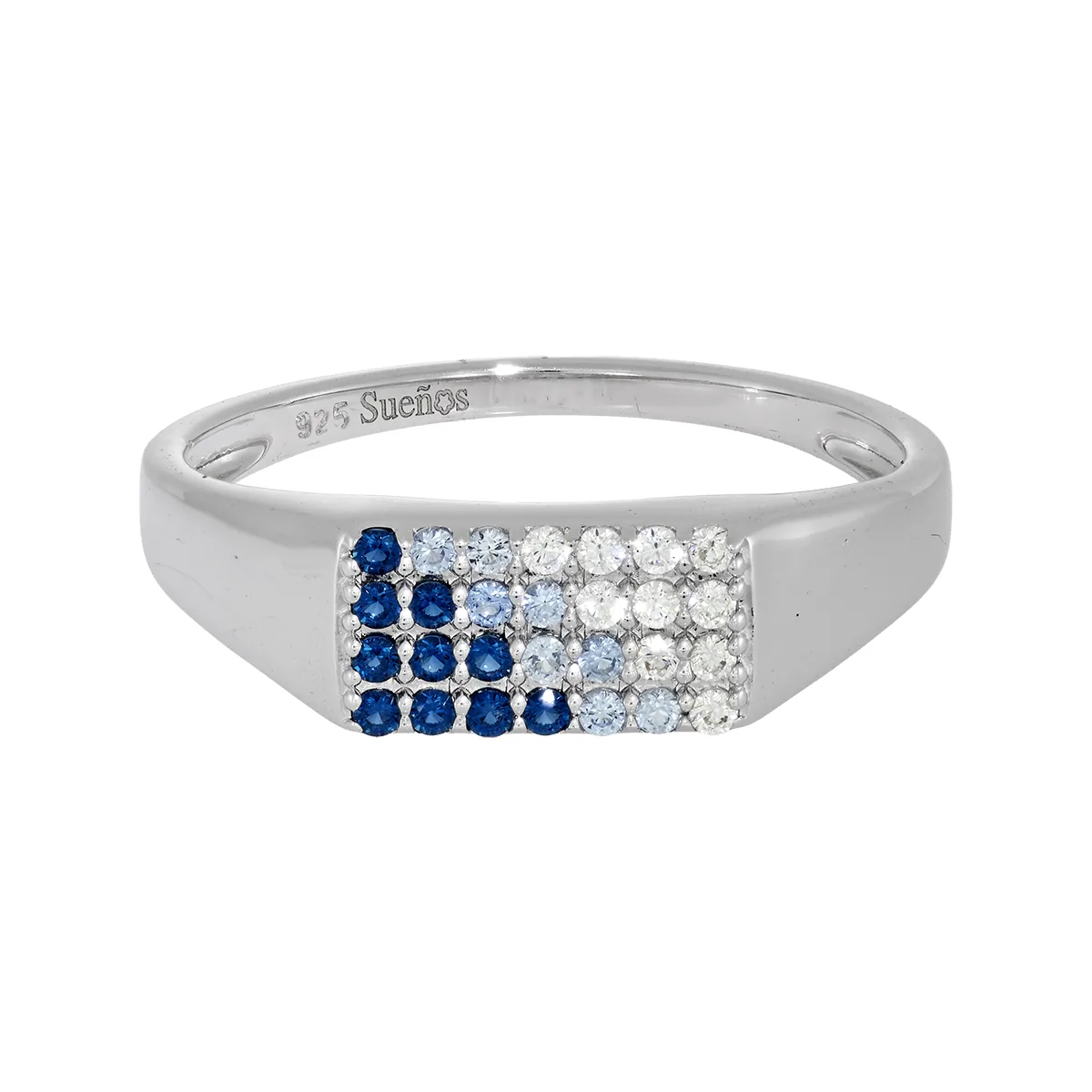 Anillo en plata Ley 925, con zircones y zircones, de la coleccion Sueños