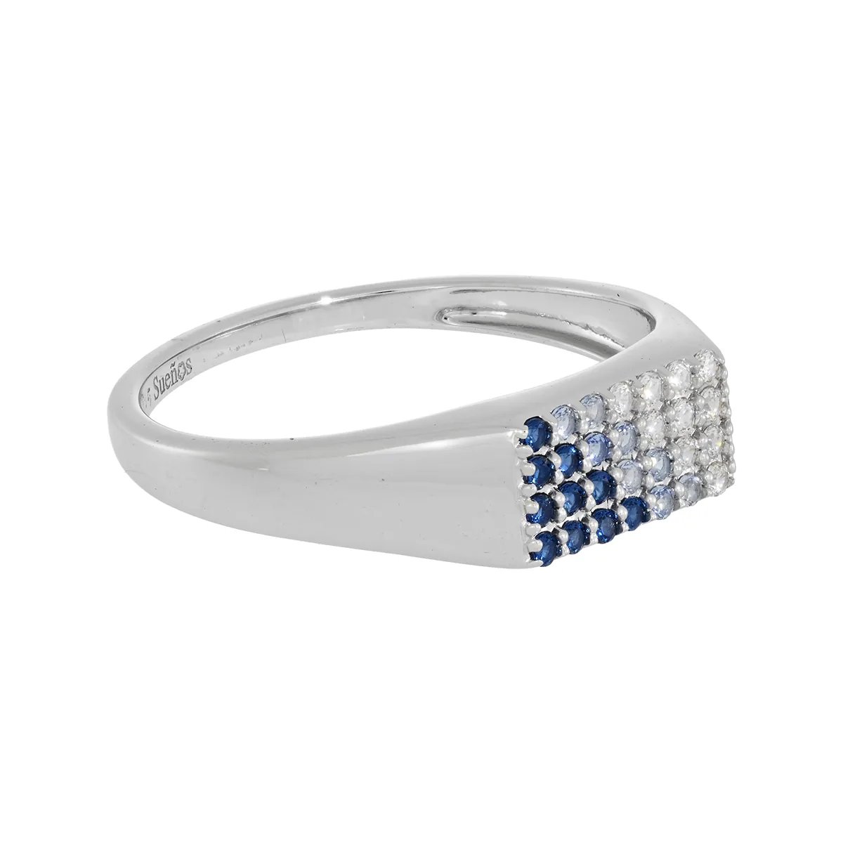 Anillo en plata Ley 925, con zircones y zircones, de la coleccion Sueños