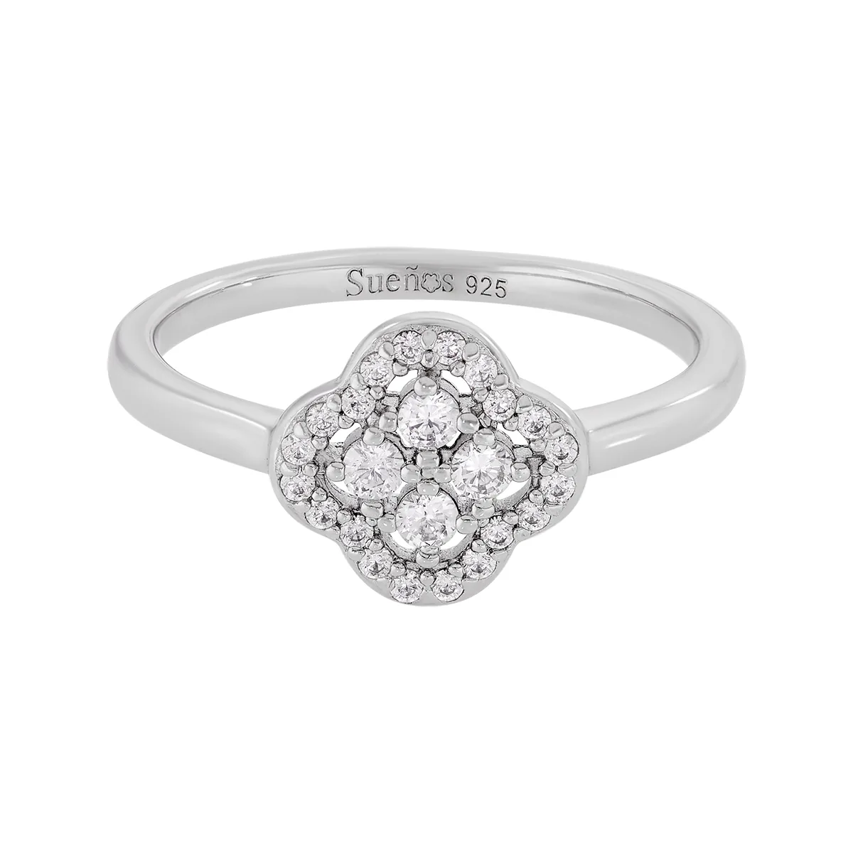Anillo en plata Ley 925, con cristales, de la coleccion Sueños