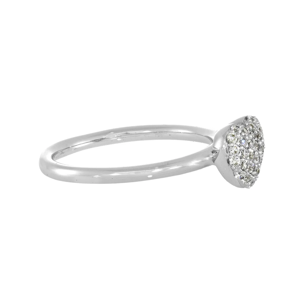 Anillo  de corazón en plata Ley 925, con zircones - Colección Sueños
