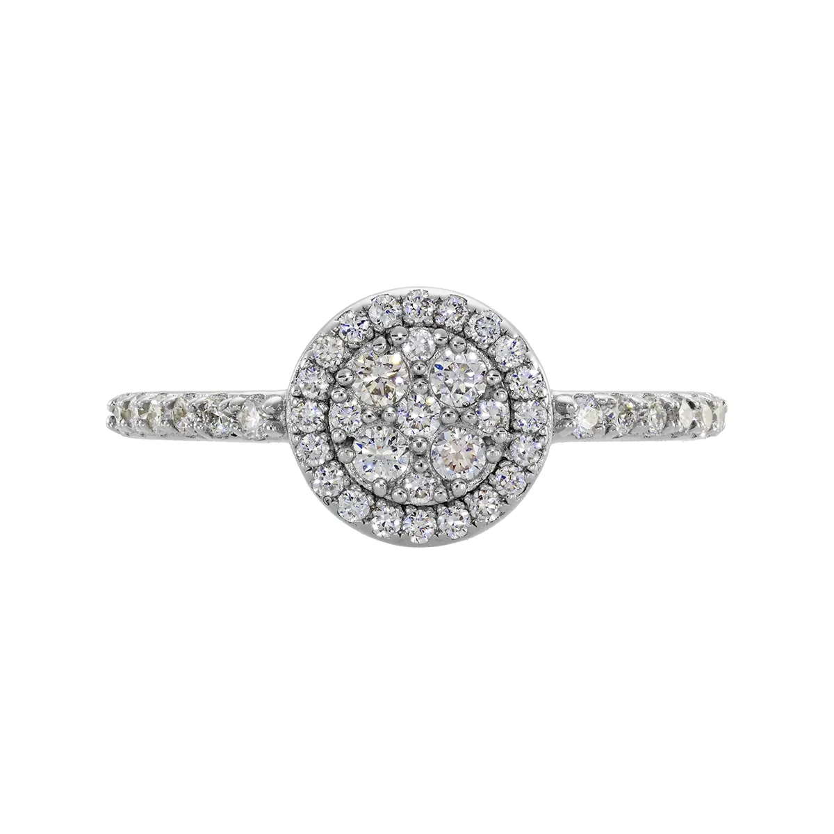 Anillo círculo, en plata ley 925, rodinado - Colección Sueños