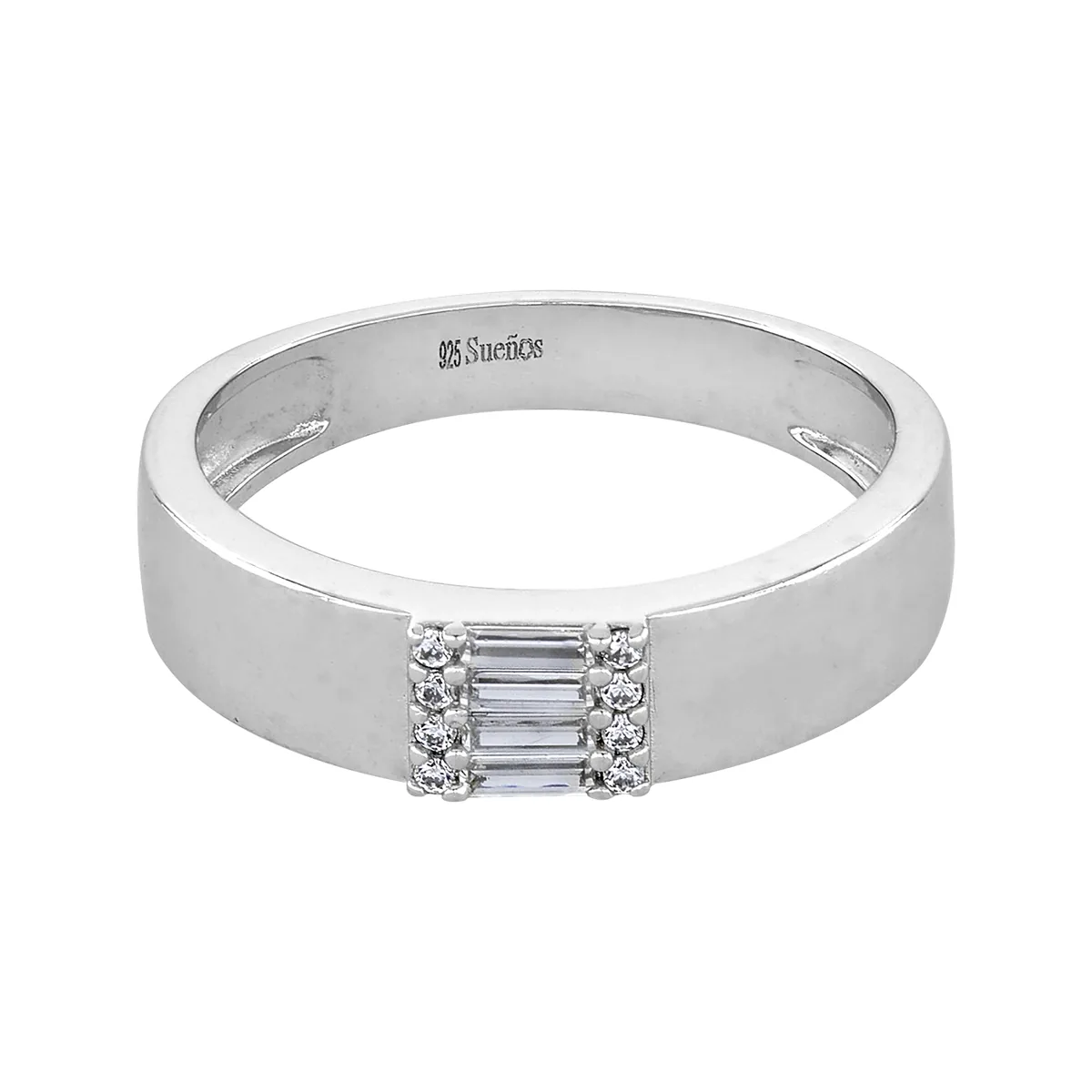 Anillo en plata Ley 925, con zircones, de la coleccion Sueños