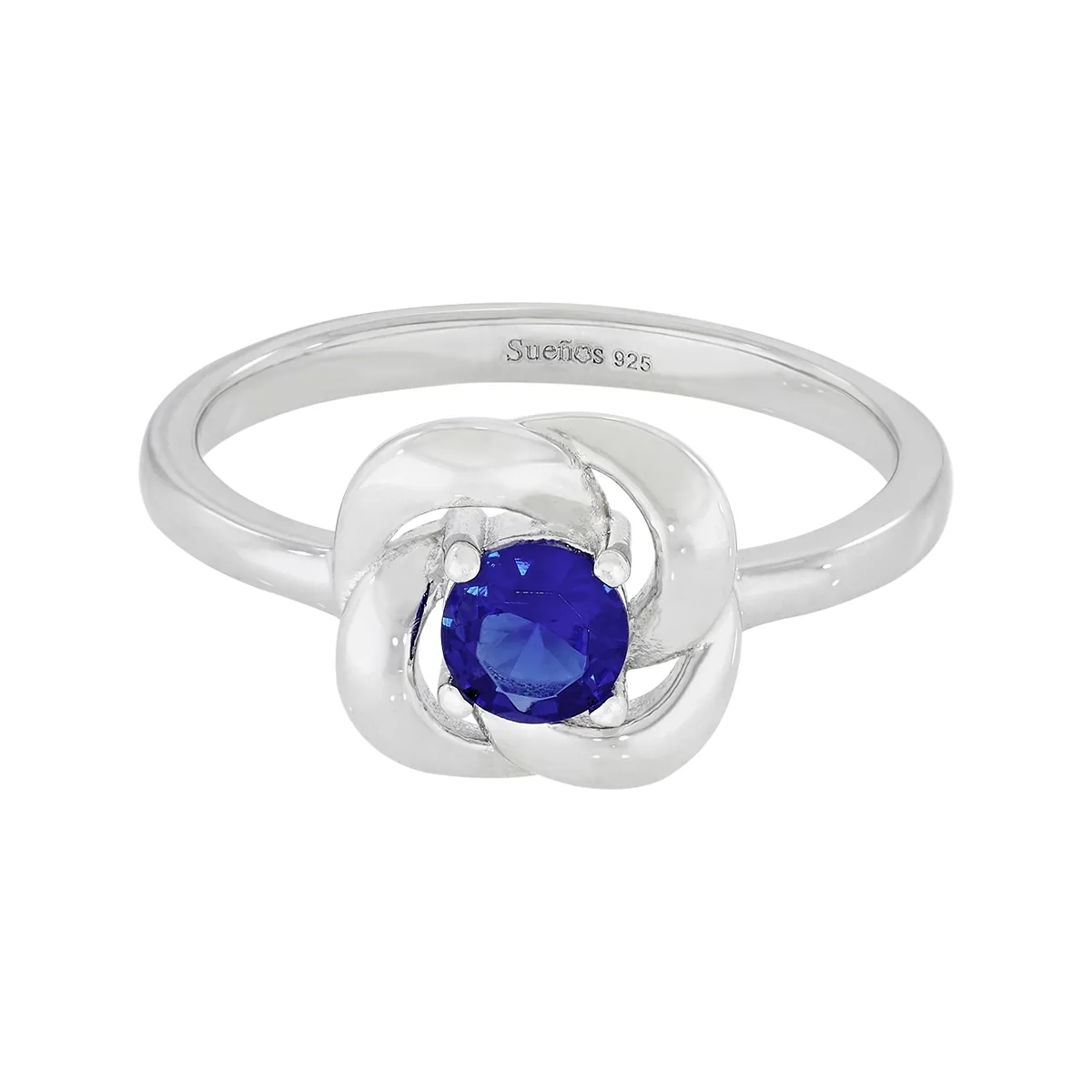 Anillo en plata Ley 925, con cristal central, de la coleccion Sueños