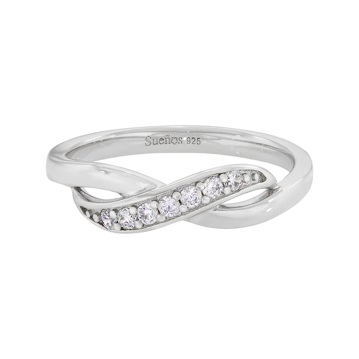 Anillo en plata Ley 925, con cristales, de la coleccion Sueños