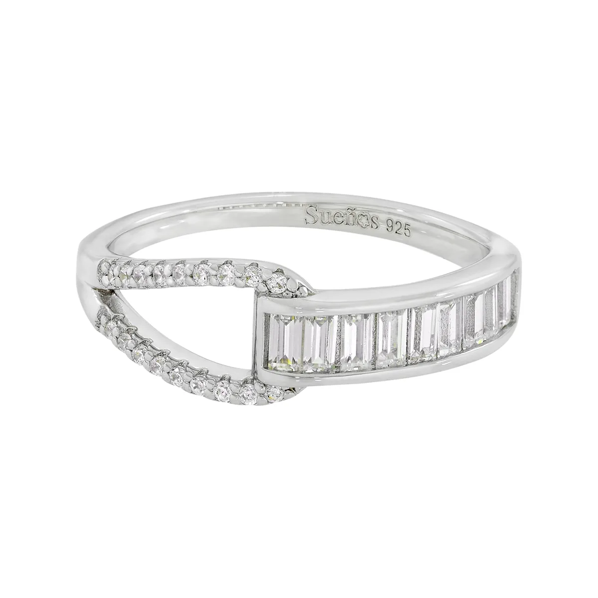 Anillo en plata Ley 925, con cristales, de la coleccion Sueños