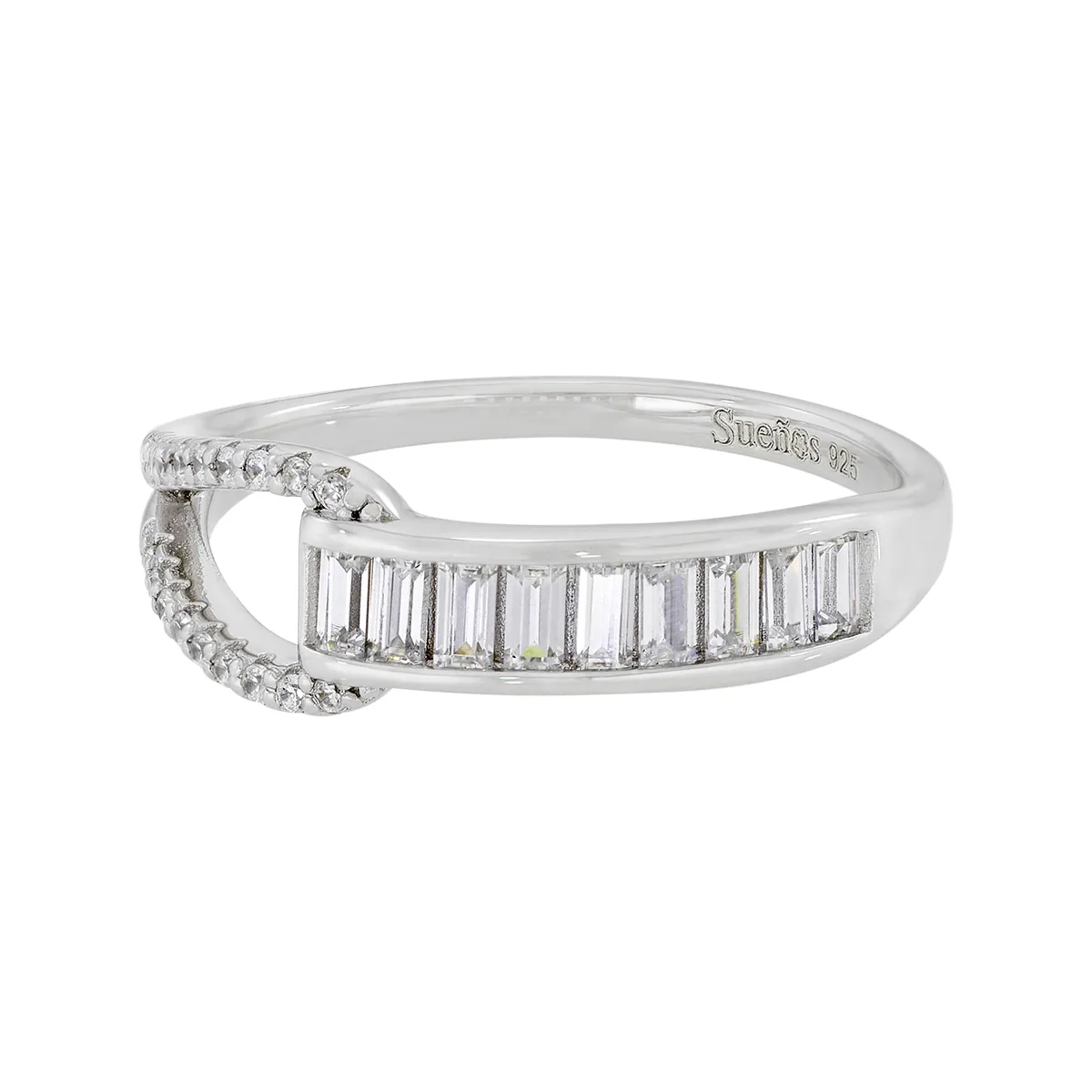 Anillo en plata Ley 925, con cristales, de la coleccion Sueños