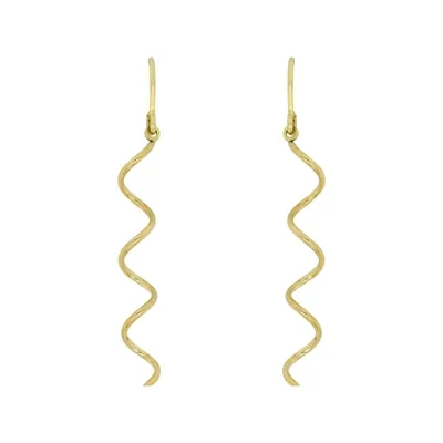 Aretes en oro amarillo de 18 Kilates, Espiral