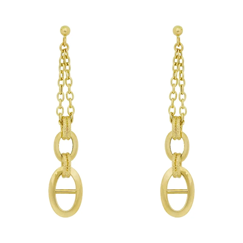 Aretes en oro amarillo de 18 Kilates, Figuras geométricas