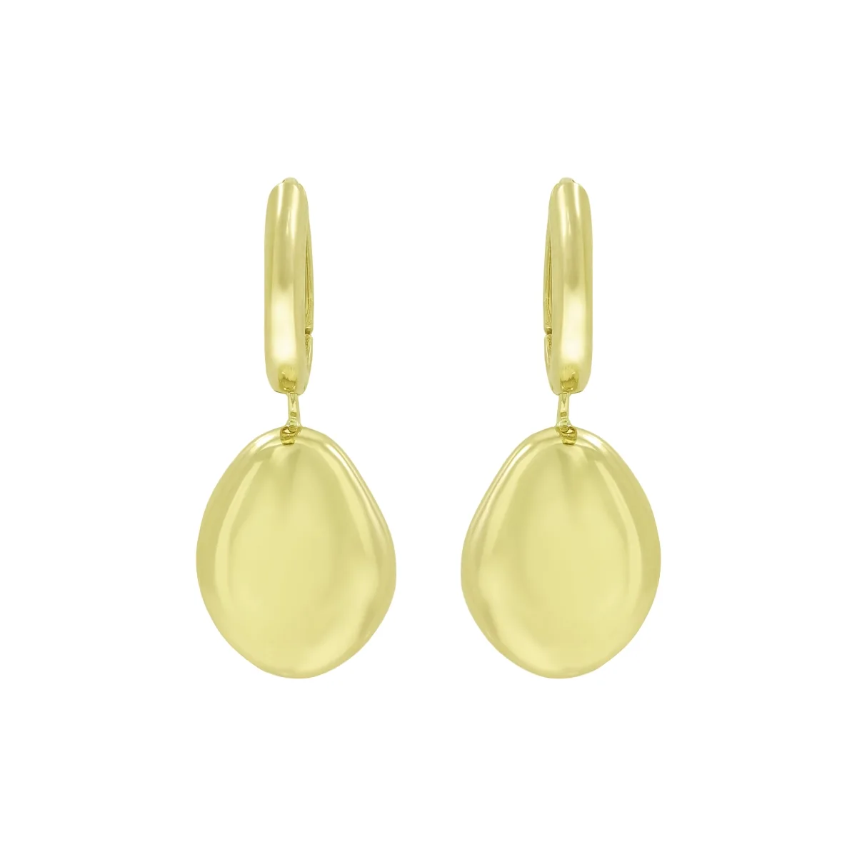 Aretes en oro amarillo de 18 Kilates, Lágrima