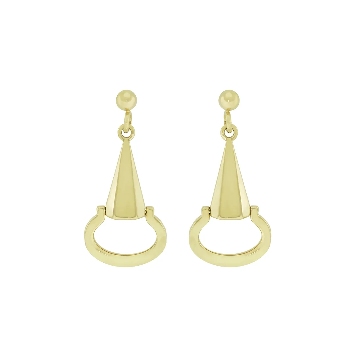 Aretes en oro amarillo de 18 Kilates, Figuras geométricas