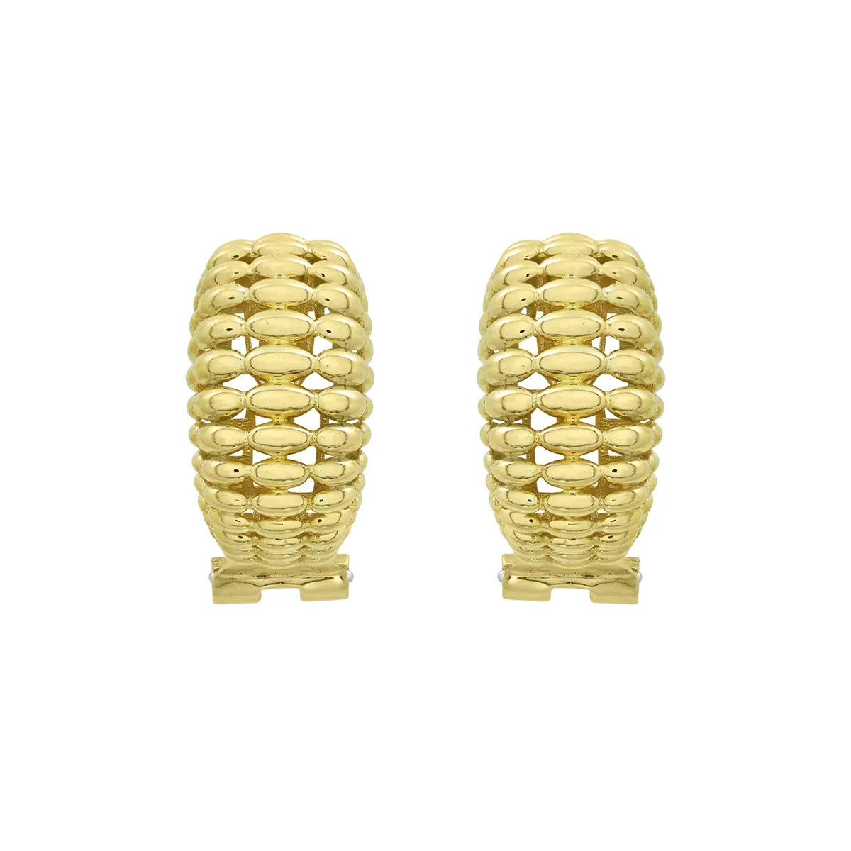 Aretes en oro amarillo de 18 Kilates, Franjas