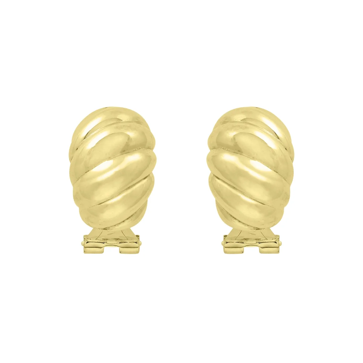Aretes en oro amarillo de 18 Kilates, Franjas