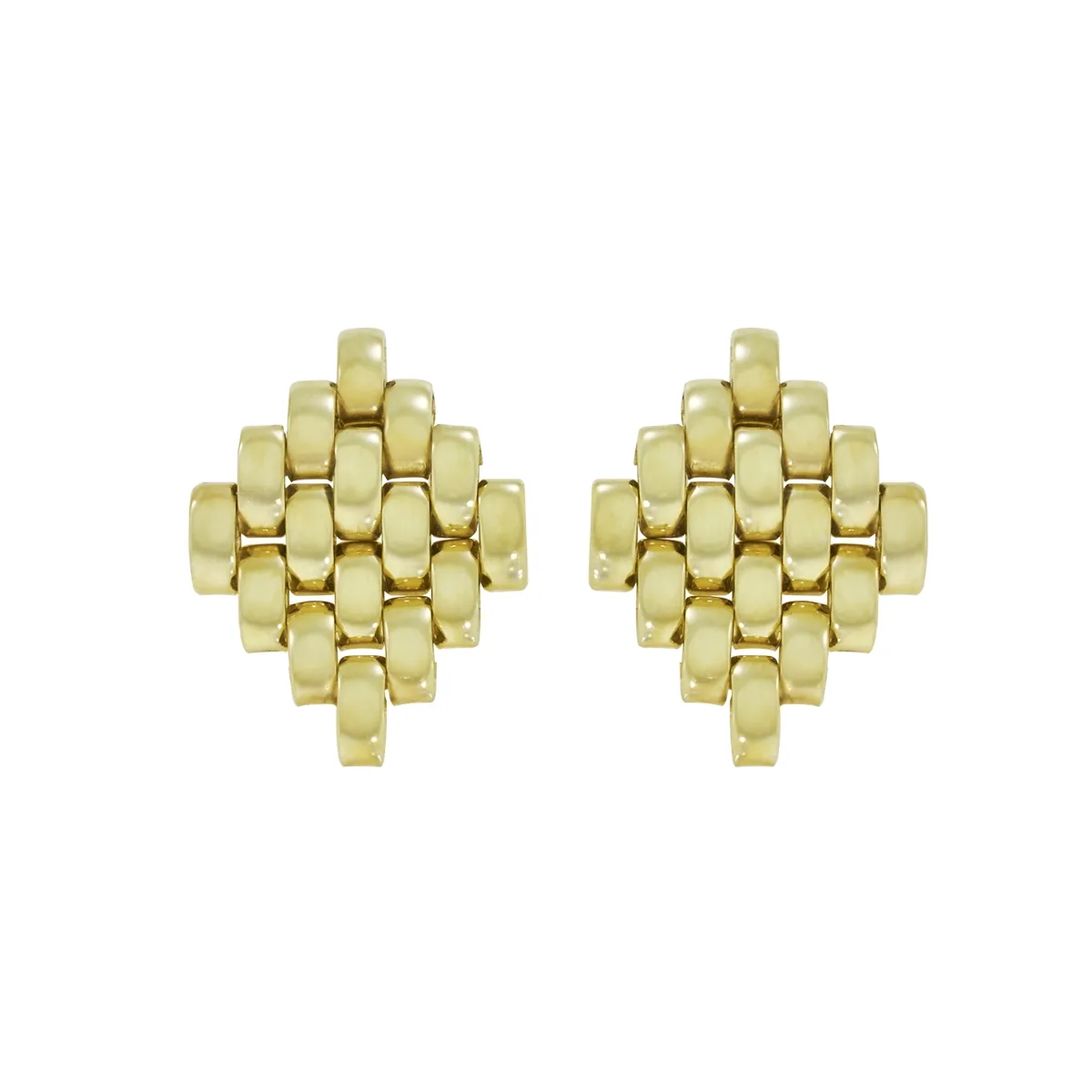 Aretes en oro amarillo de 18 Kilates, Figuras geométricas
