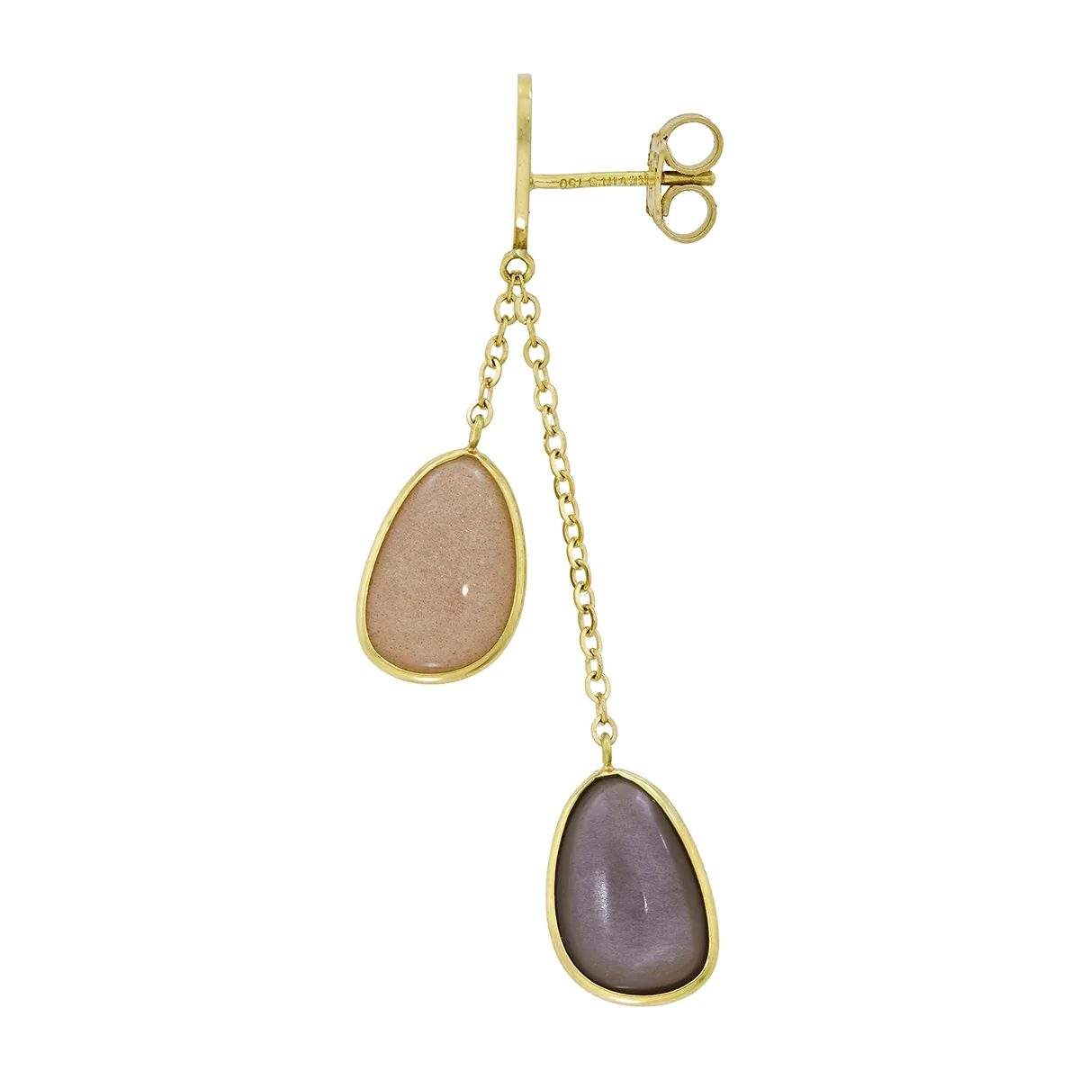 Aretes en oro amarillo de 18 Kilates, Tiras, con otras