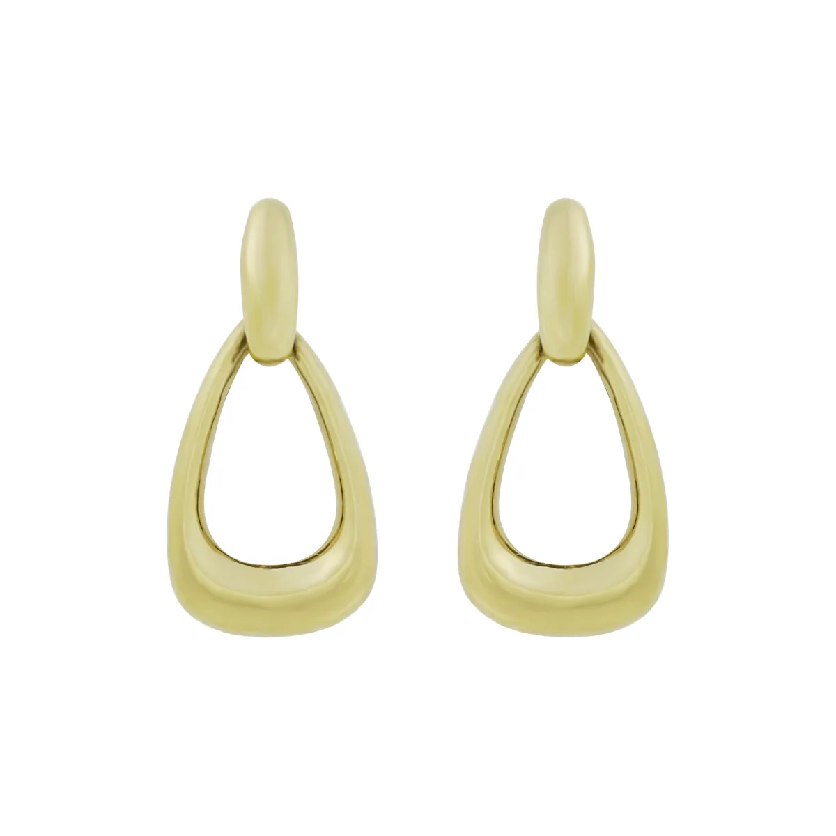Aretes en oro amarillo de 18 Kilates, Lágrima