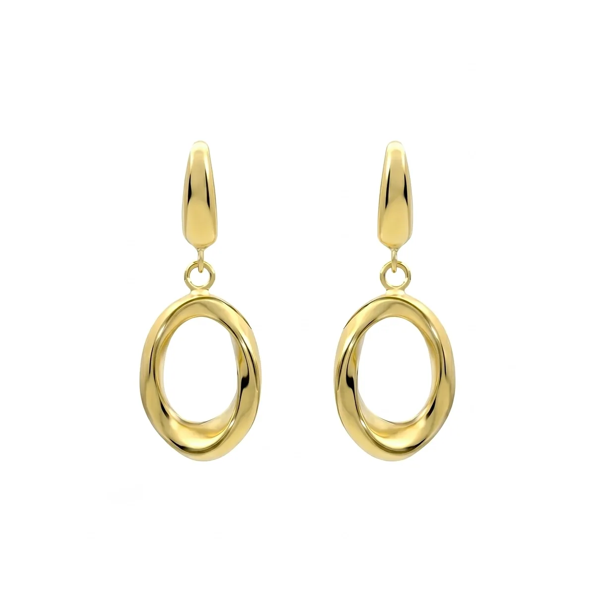 Aretes en oro amarillo de 18 Kilates, Figuras geométricas