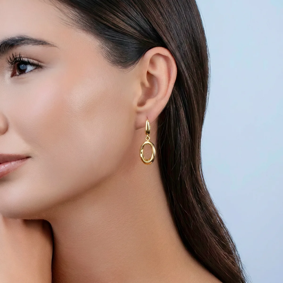 Aretes en oro amarillo de 18 Kilates, Figuras geométricas