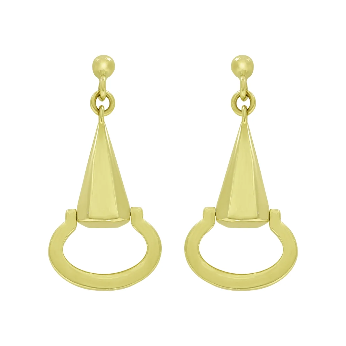 Aretes en oro amarillo de 18 Kilates, Figuras geométricas