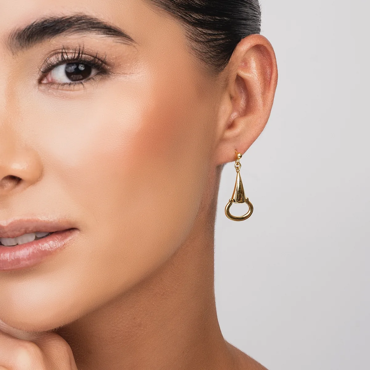 Aretes en oro amarillo de 18 Kilates, Figuras geométricas
