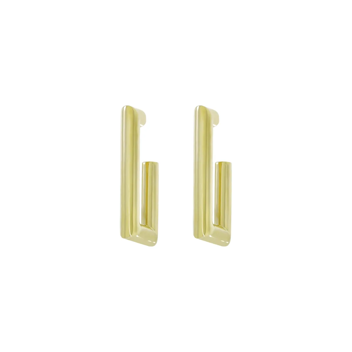 Aretes en oro amarillo de 18 Kilates, Figuras geométricas