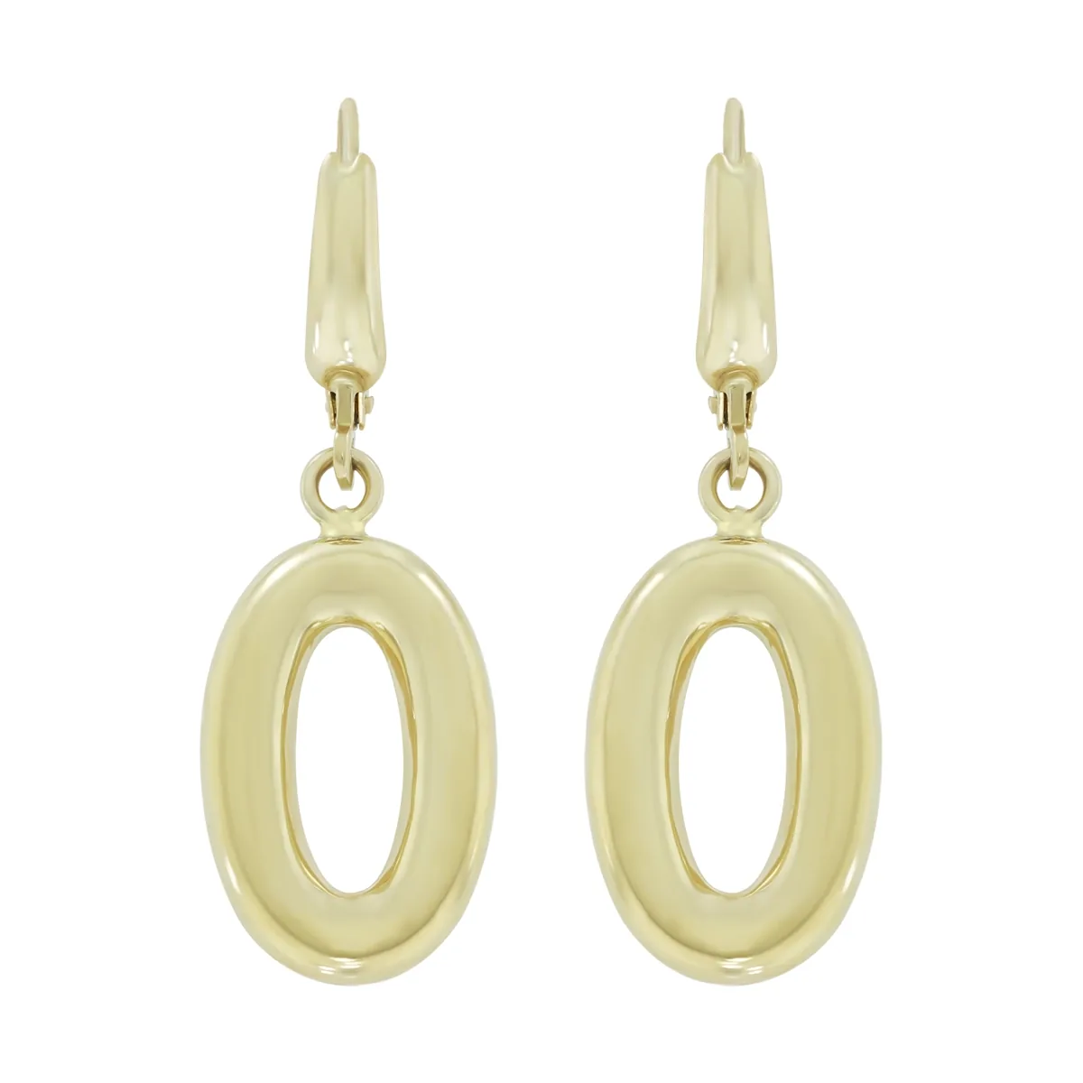 Aretes en oro amarillo de 18 Kilates, Figuras geométricas