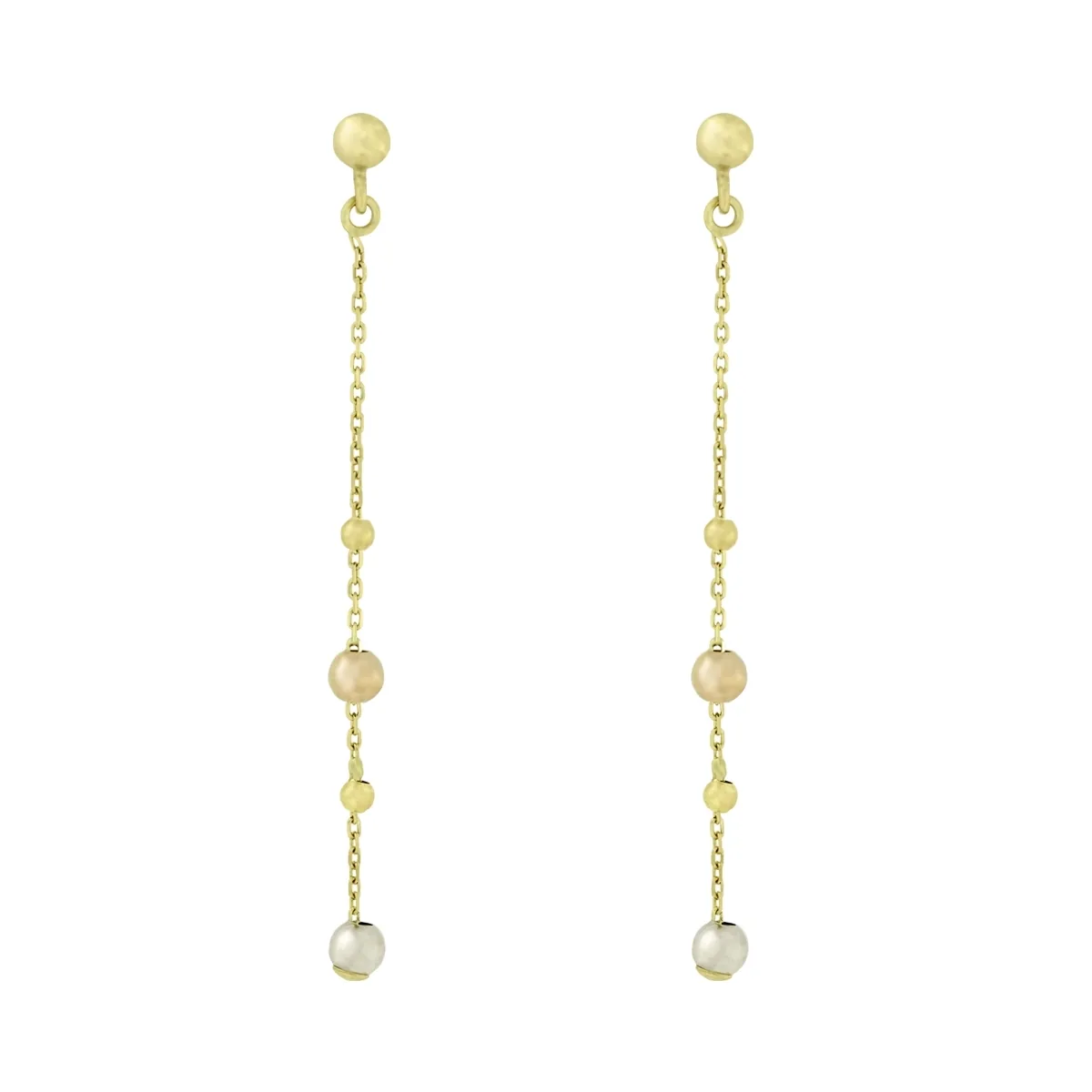 Aretes en oro amarillo de 18 Kilates, Figuras geométricas