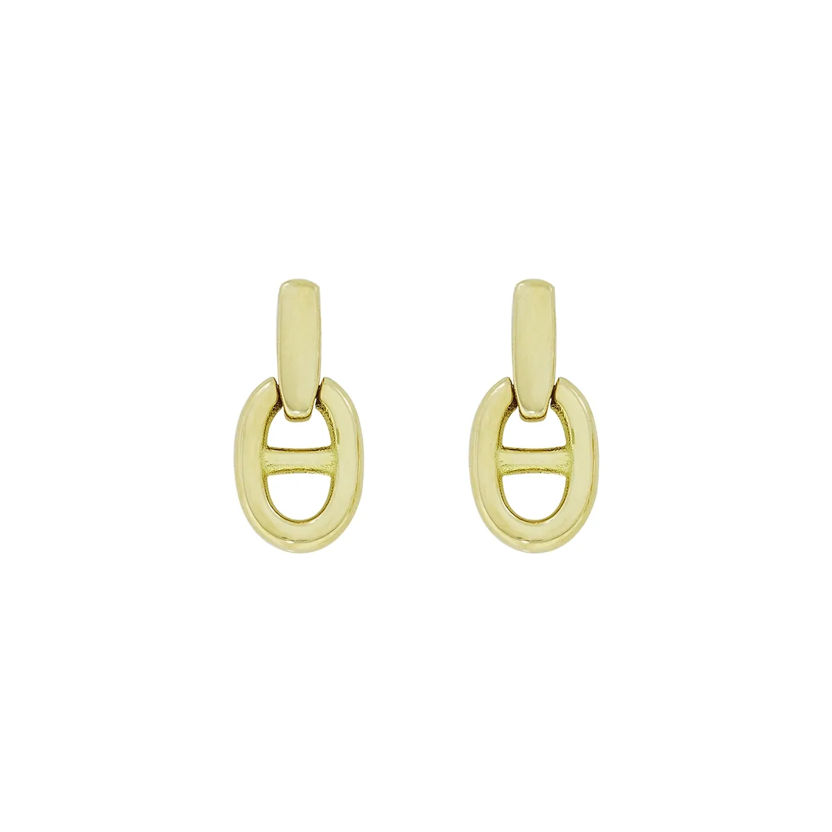 Aretes en oro amarillo de 18 Kilates, Barras