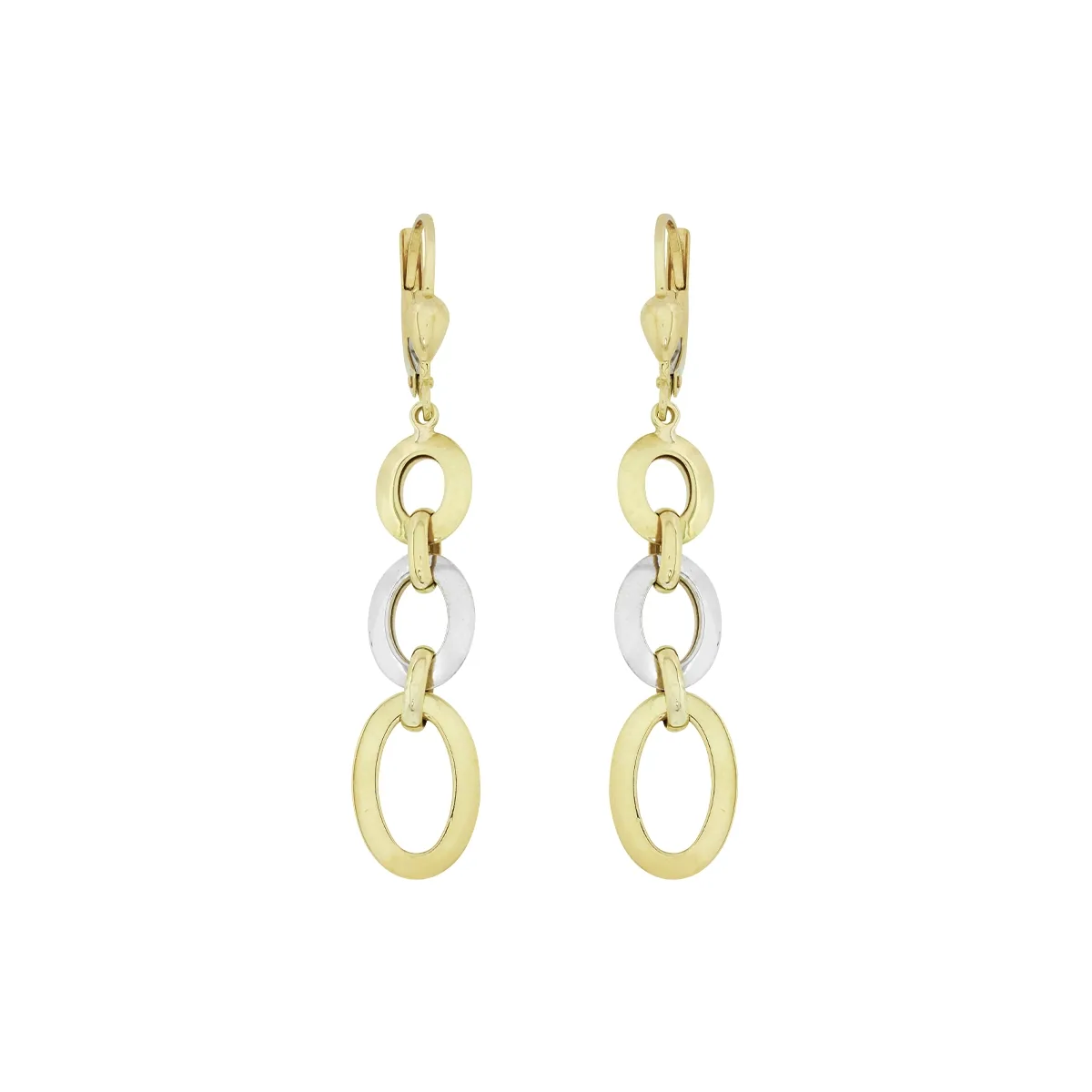 Aretes en oro amarillo de 18 Kilates, Figuras geométricas
