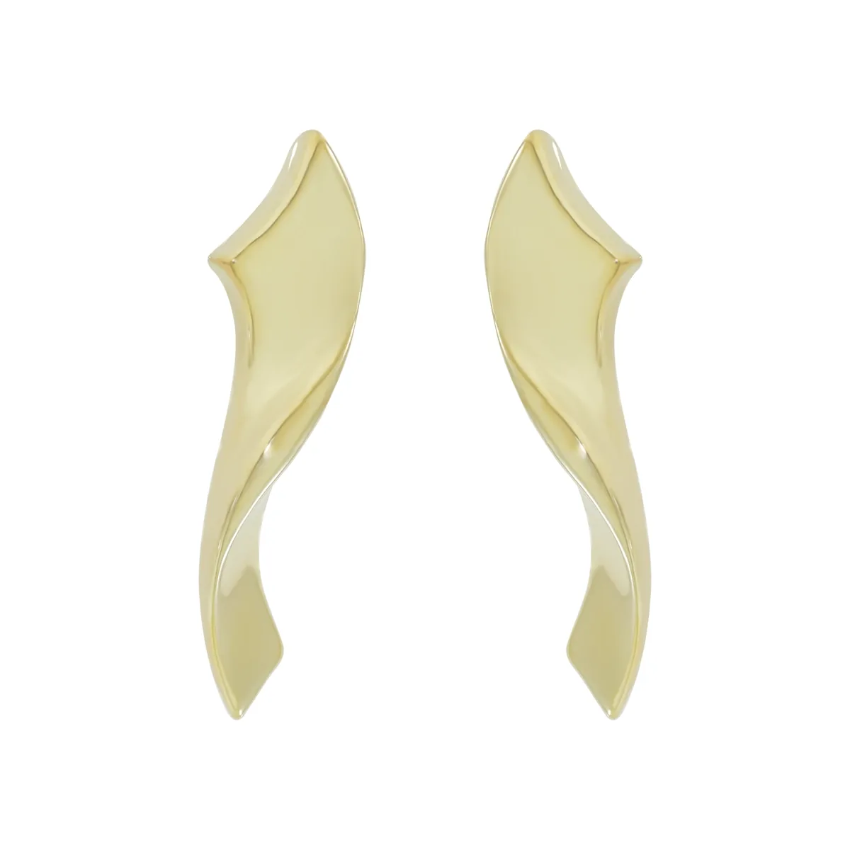 Aretes en oro amarillo de 18 Kilates, Barras