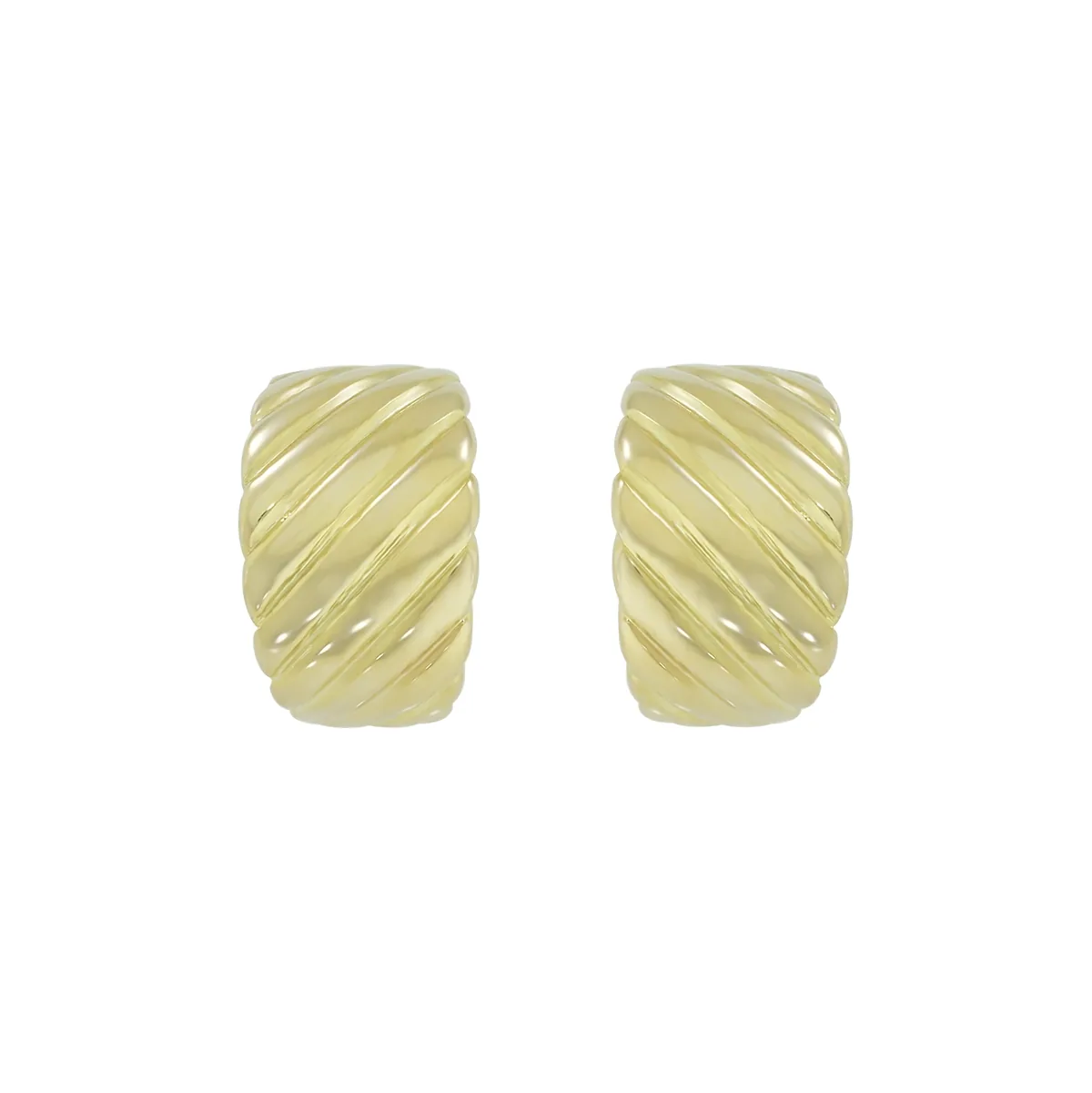 Aretes en oro amarillo de 18 Kilates, Franjas