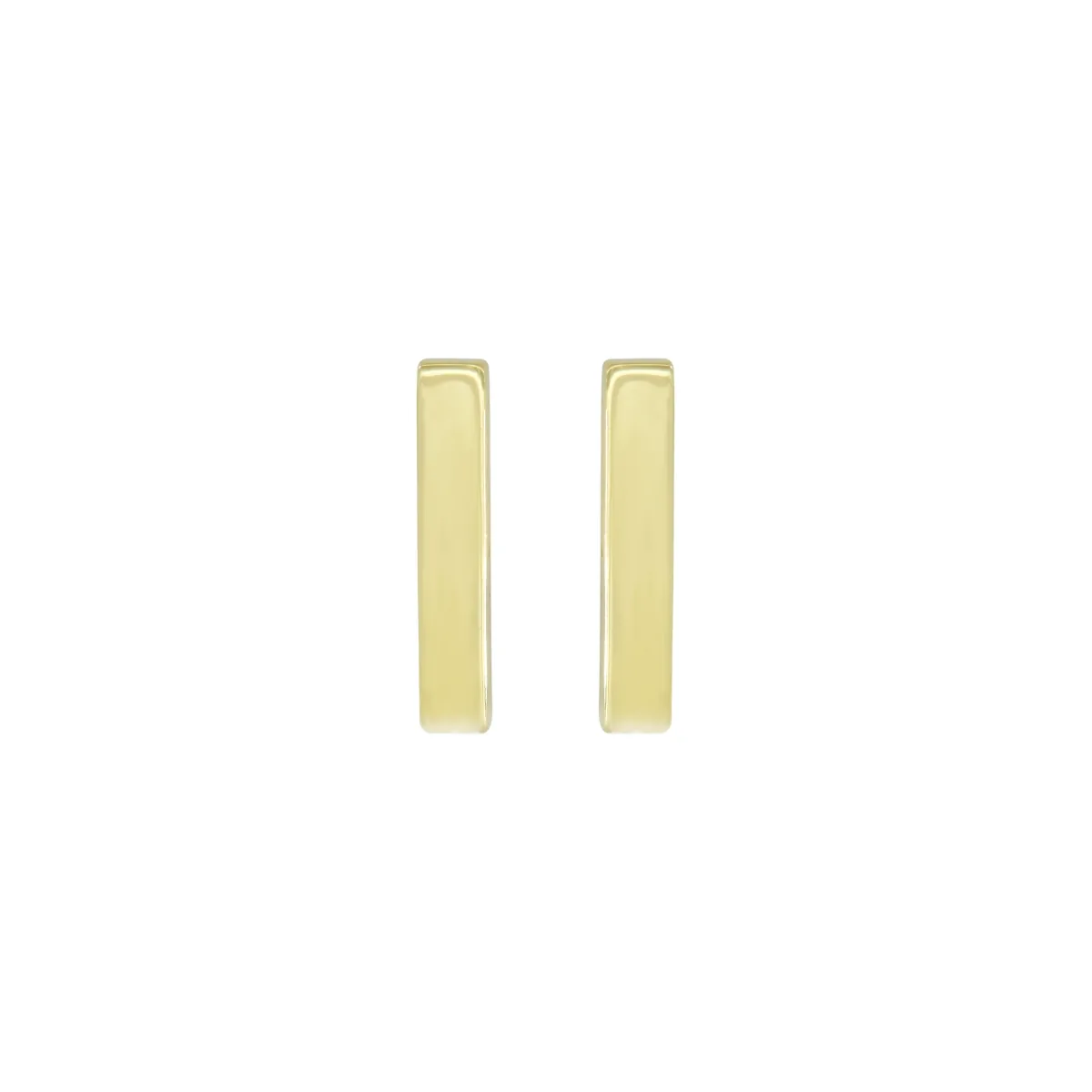 Aretes en oro amarillo de 18 Kilates, Barras
