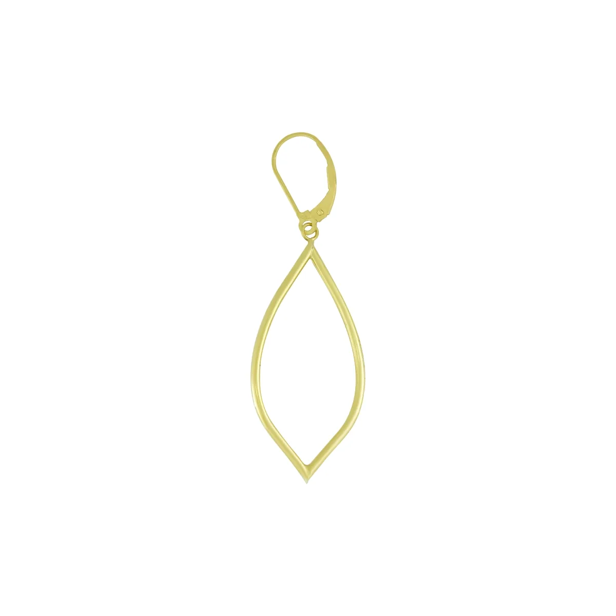 Aretes en oro amarillo de 18 Kilates, Hoja, 1.50 mm. de ancho
