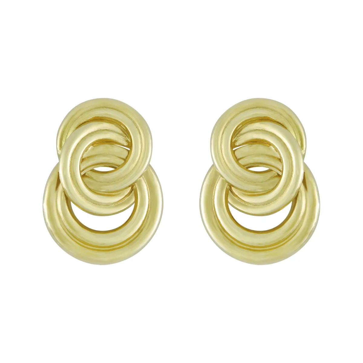 Aretes en oro amarillo de 18 Kilates, Figuras geométricas