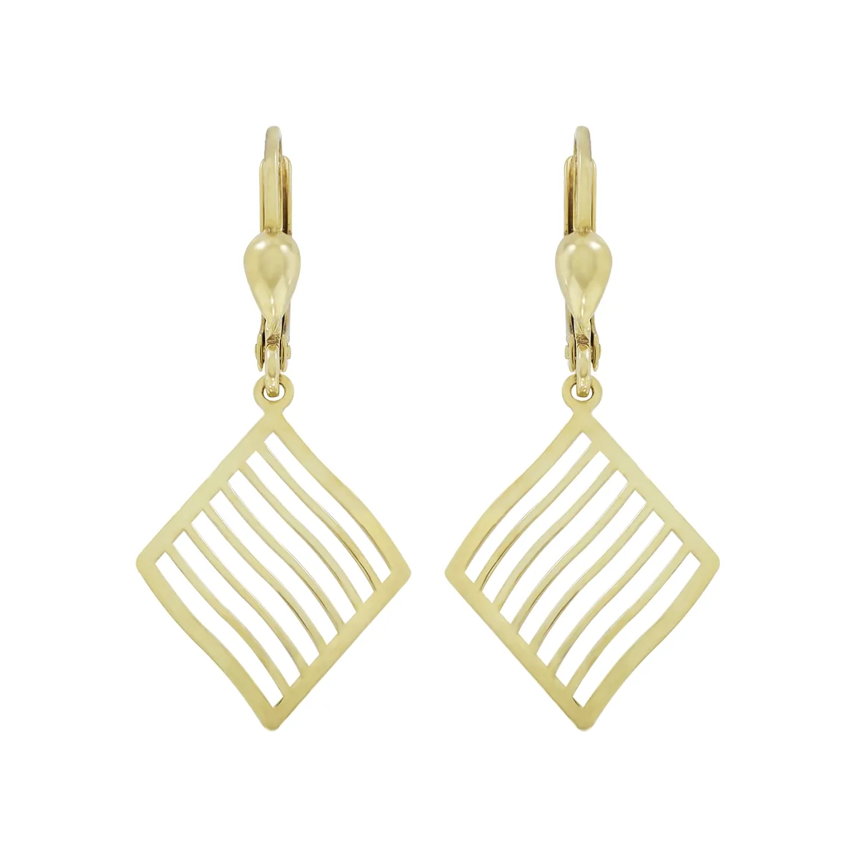 Aretes en oro amarillo de 18 Kilates, Figuras geométricas