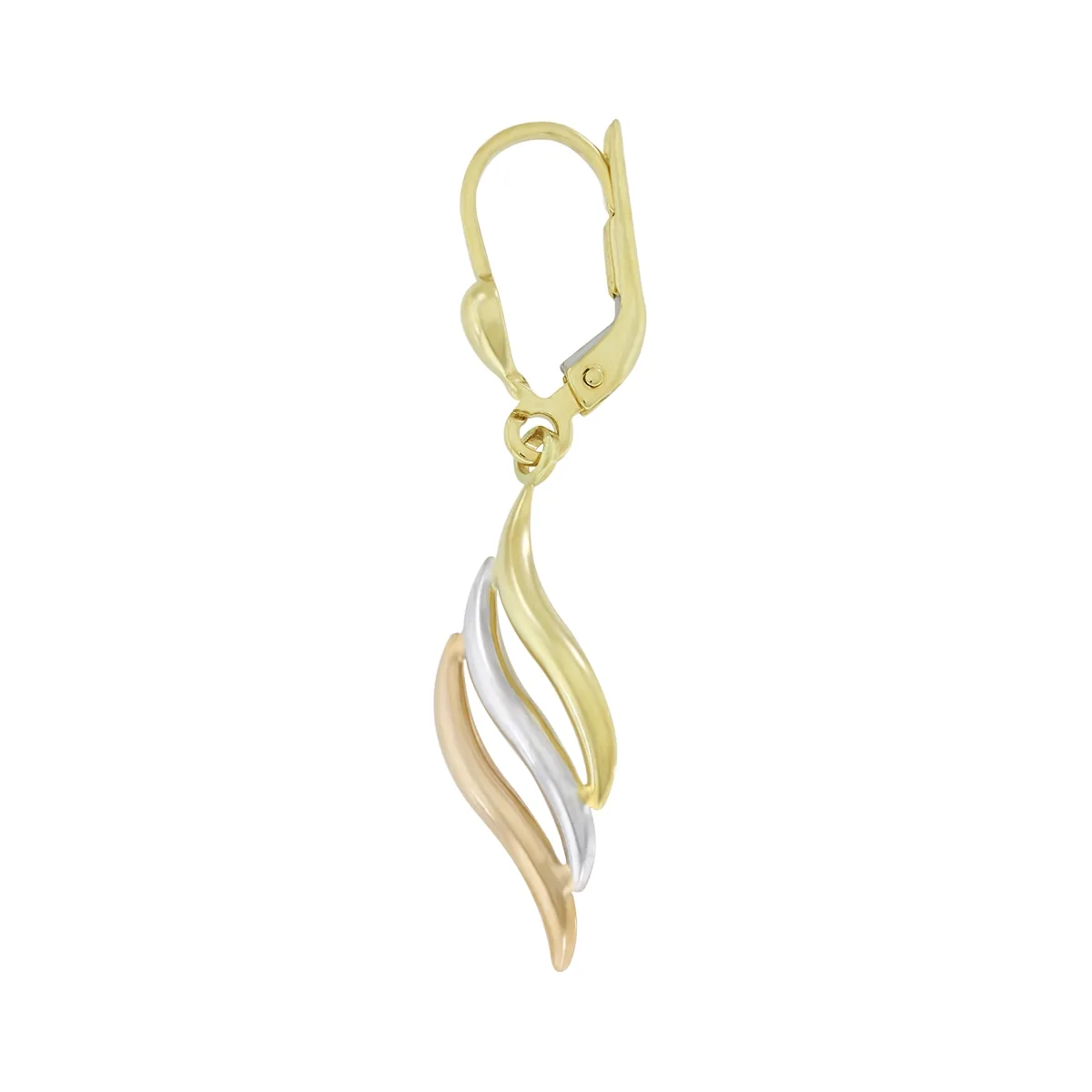 Aretes en oro amarillo de 18 Kilates, Franjas