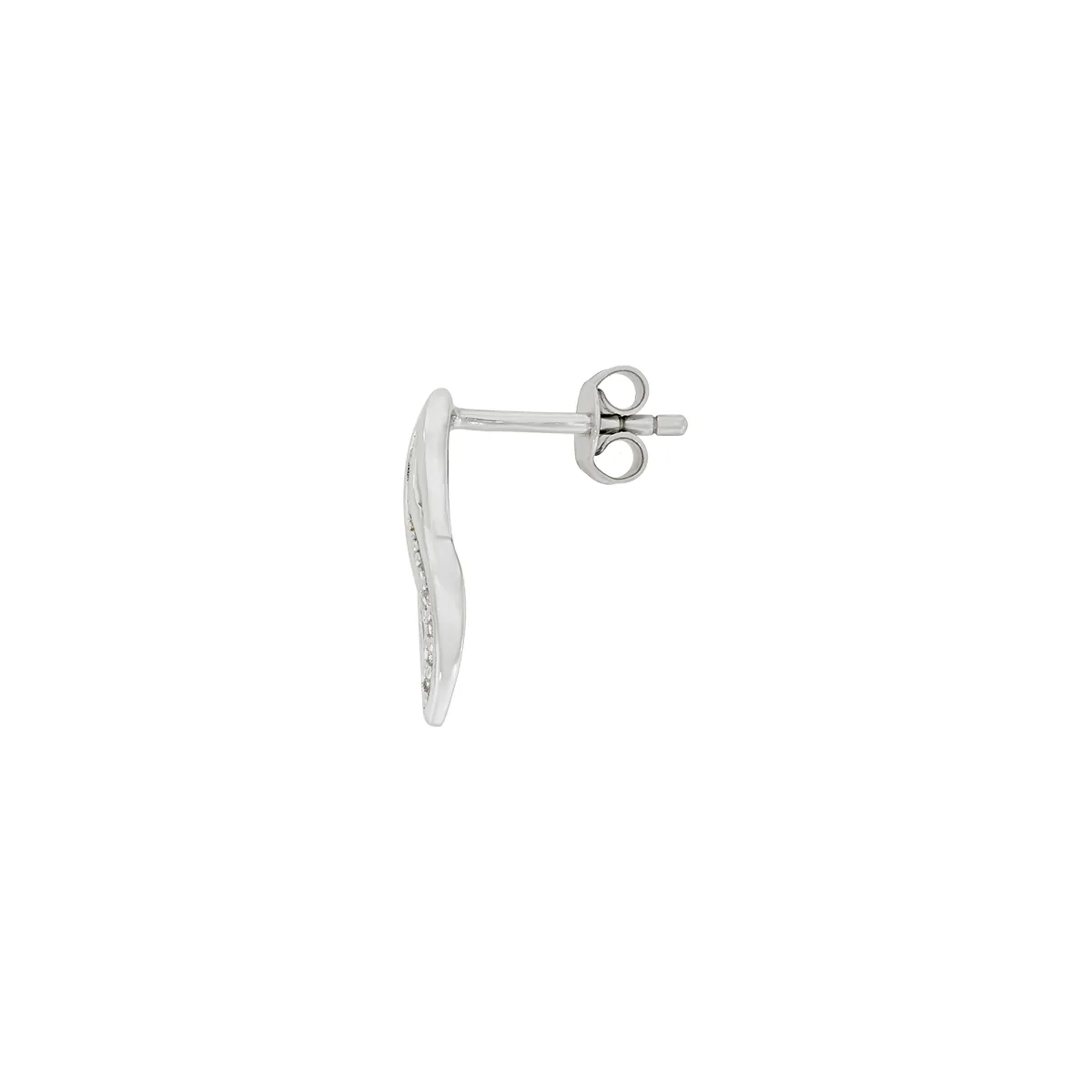 Aretes en oro blanco de 18 Kilates, Franjas, con diamantes de 0.05 Ct