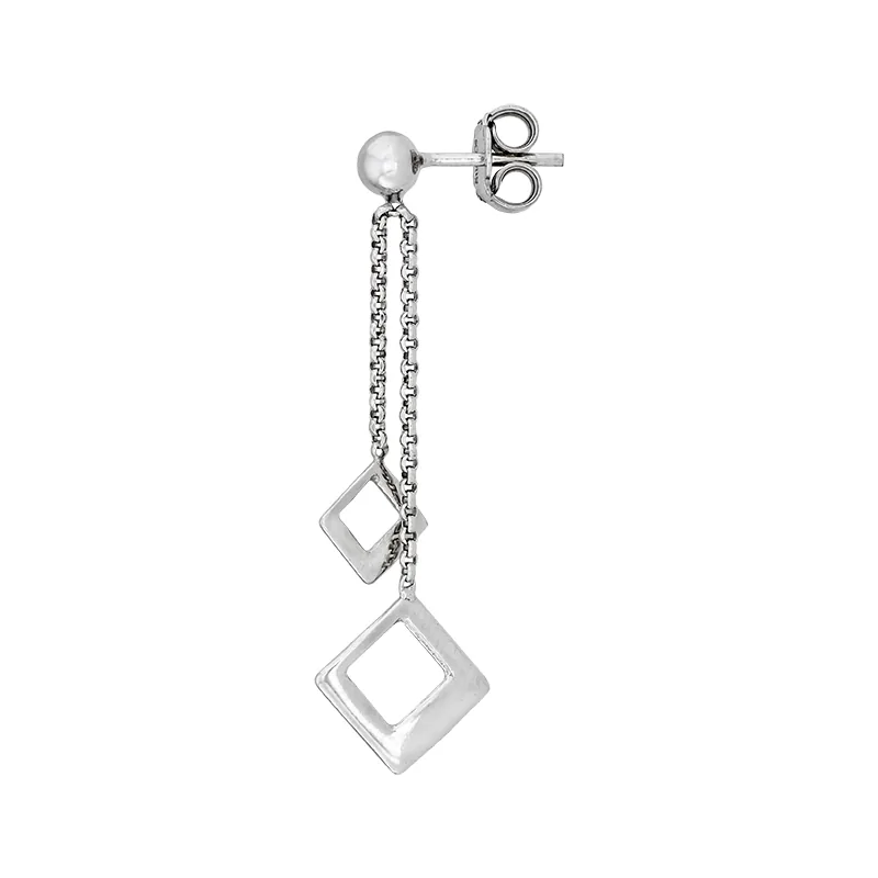 Aretes en plata Ley 925, Tiras, de la coleccion Sueños