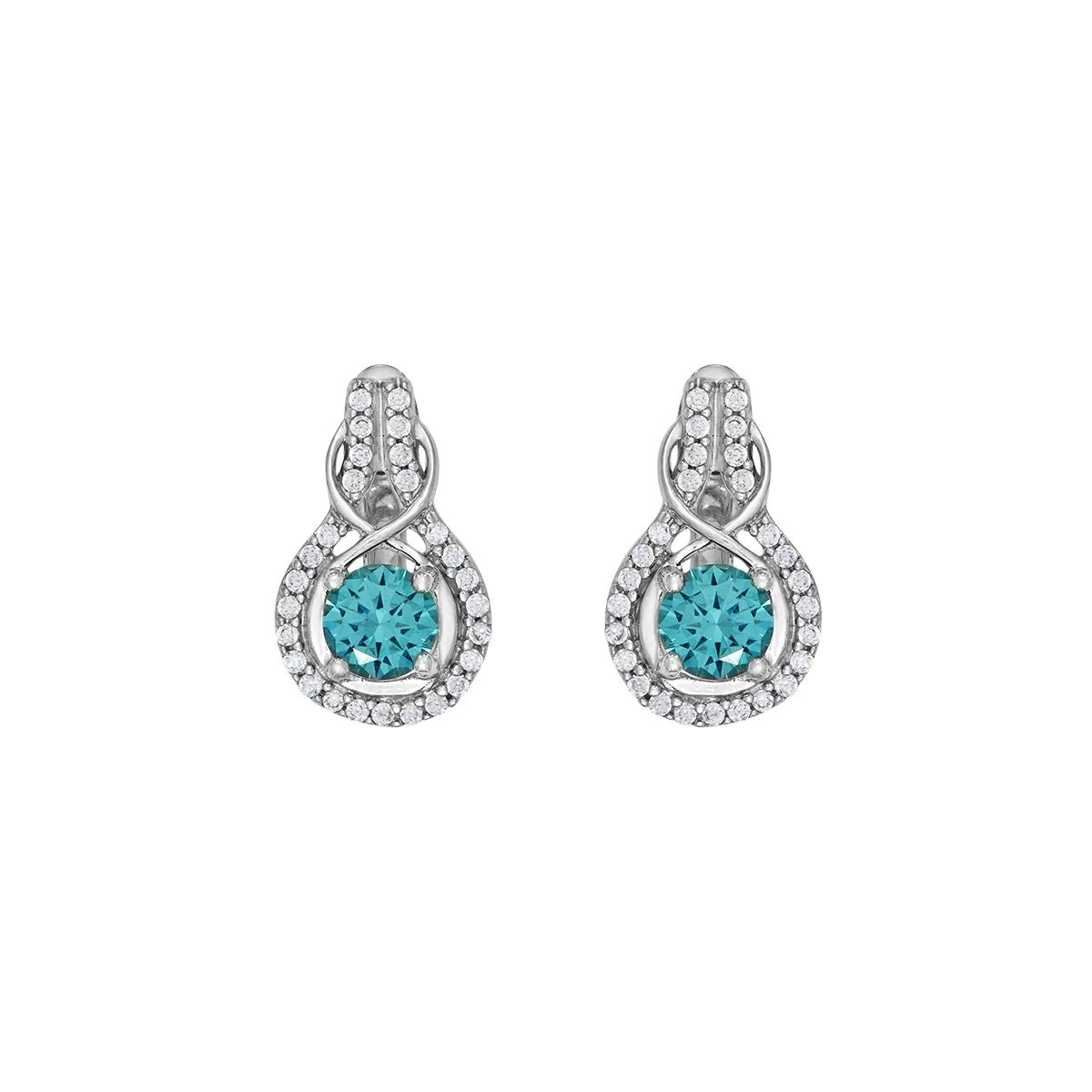 Aretes en plata Ley 925, Franjas, con 2 cristales centrales y decoración en cristales, de la coleccion Sueños