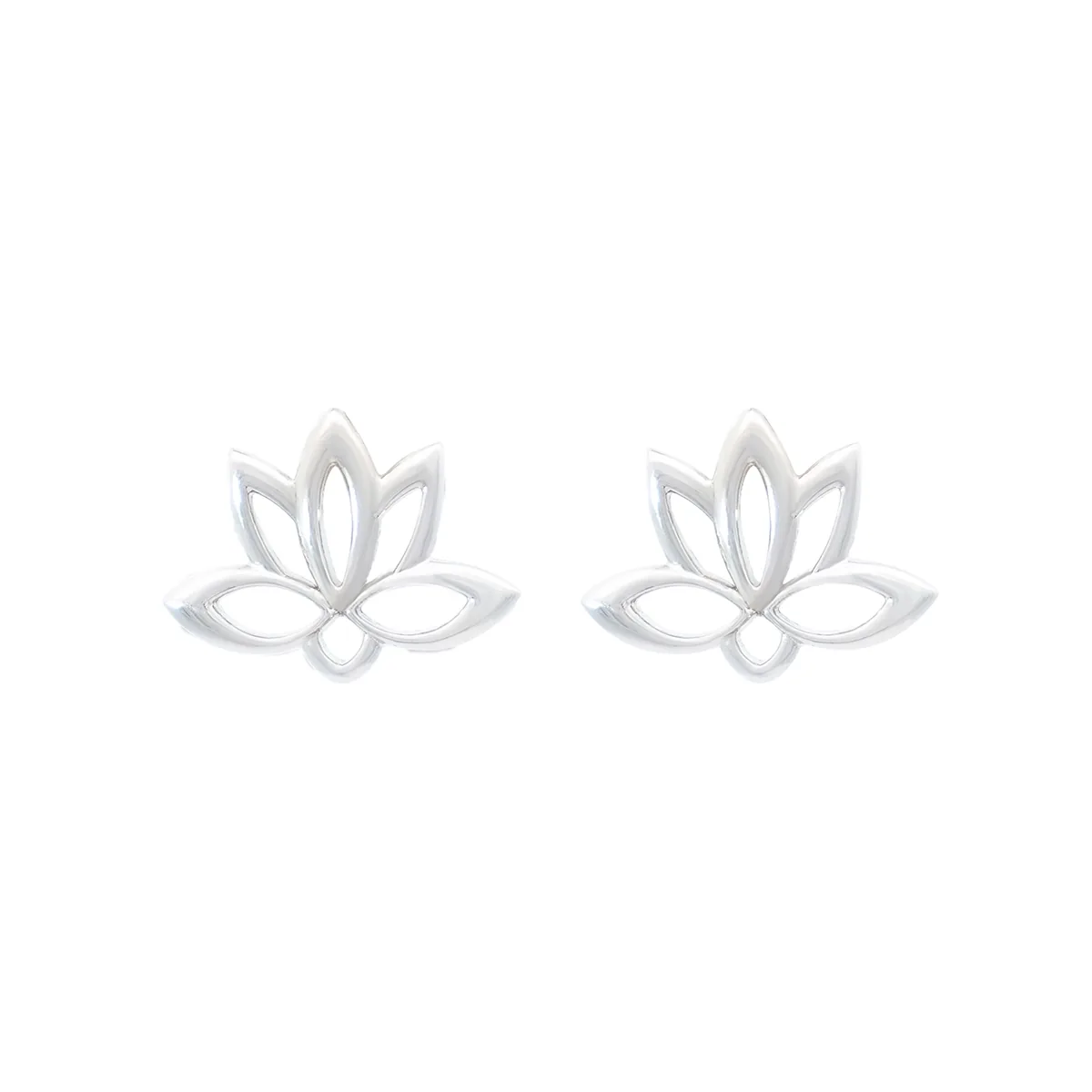 Aretes en plata Ley 925, Flores