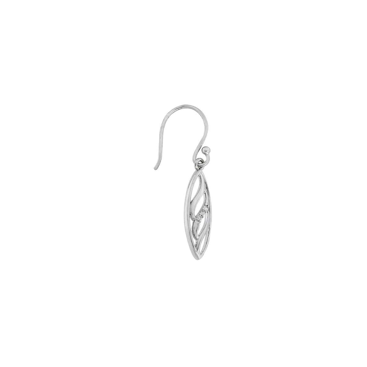 Aretes en plata Ley 925, Franjas, con zircones, de la coleccion Sueños