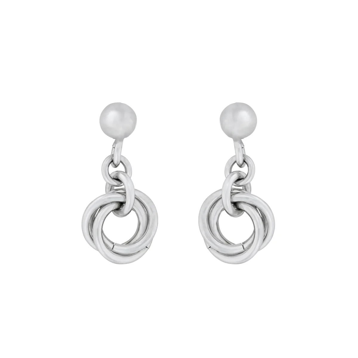 Aretes en plata Ley 925, Figuras geométricas, de la coleccion Sueños