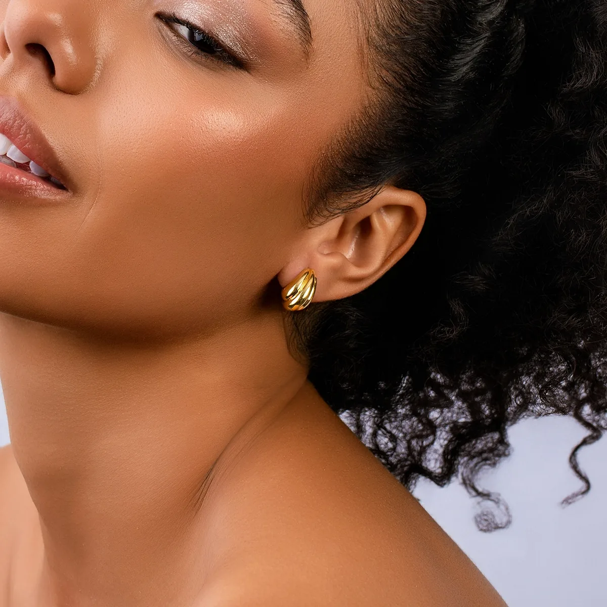 Aretes en plata Ley 925, Franjas, de la coleccion Sueños