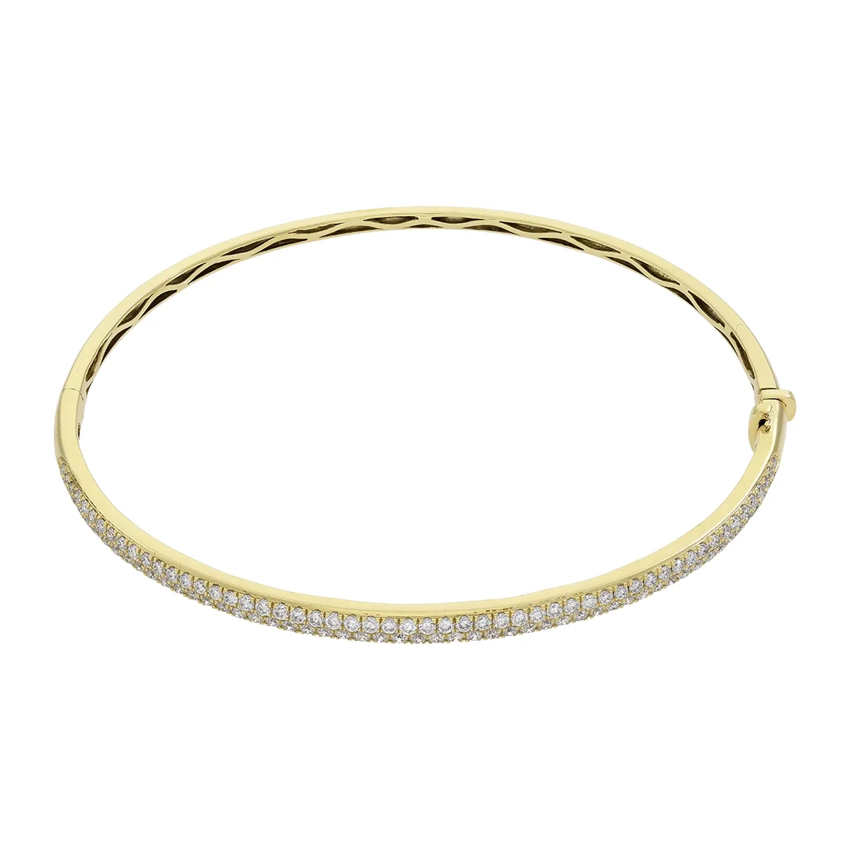 Aro en oro amarillo de 18 Kilates, 1/2 caña, con diamante de laboratorio de 1.25 Ct, 3 mm. de ancho