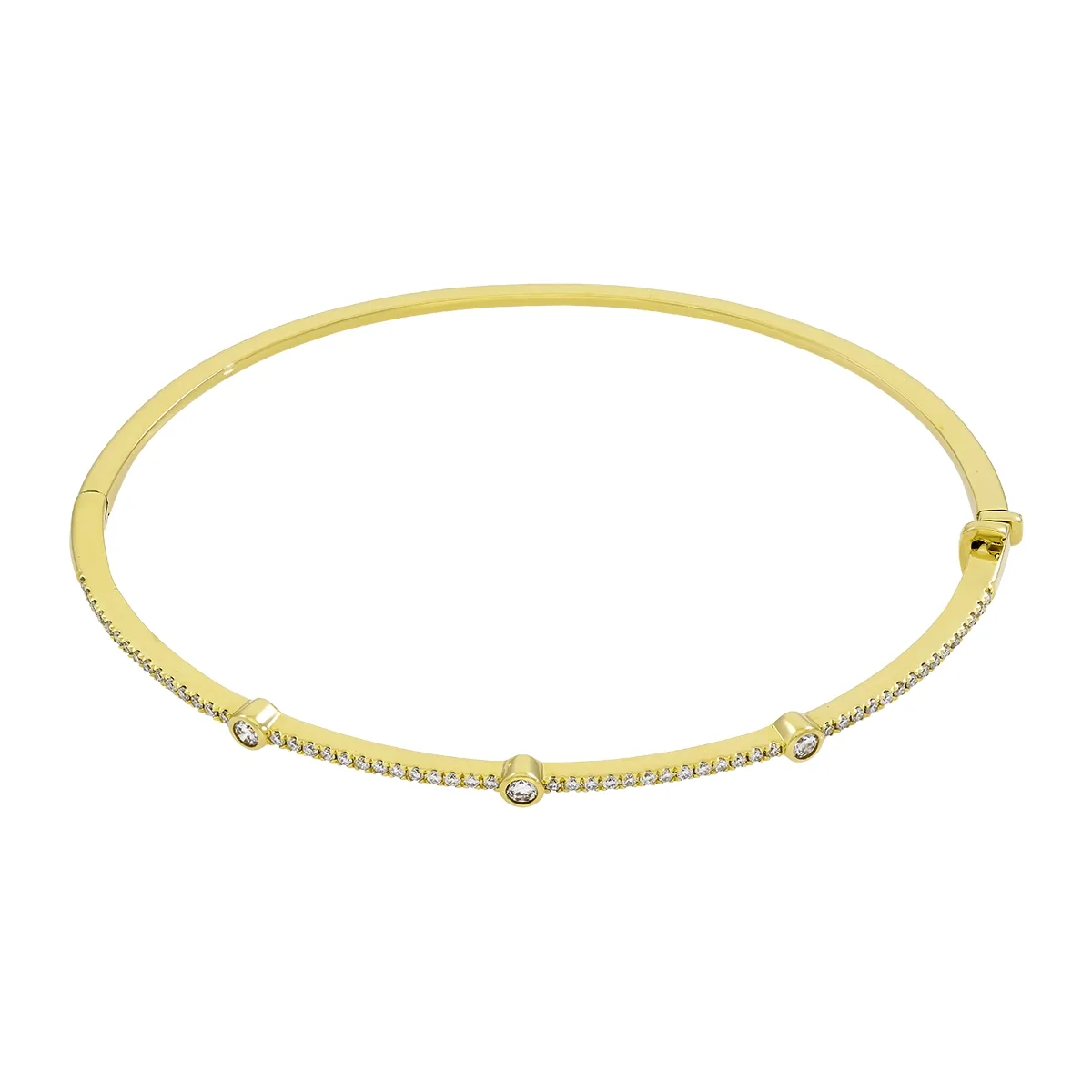 Aro en oro amarillo de 18 Kilates, Plana, con diamante de laboratorio de 0.50 Ct, 1 mm. de ancho