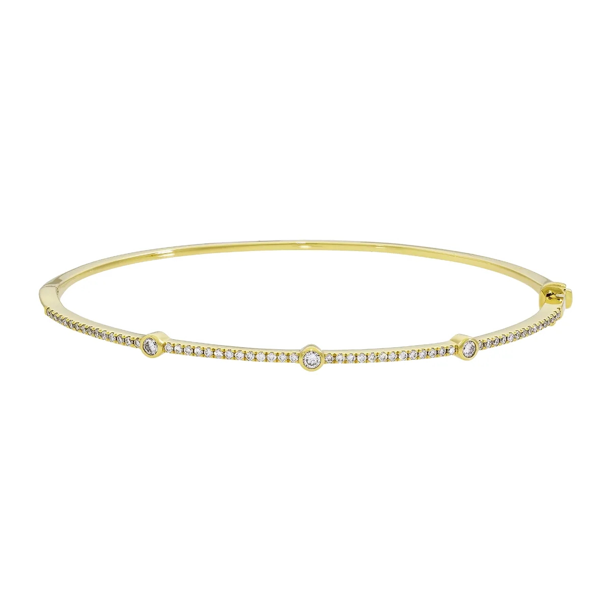 Aro en oro amarillo de 18 Kilates, Plana, con diamante de laboratorio de 0.50 Ct, 1 mm. de ancho
