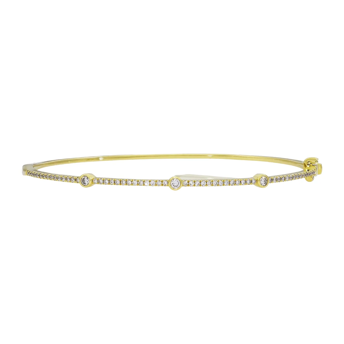 Aro en oro amarillo de 18 Kilates, Plana, con diamante de laboratorio de 0.50 Ct, 1 mm. de ancho