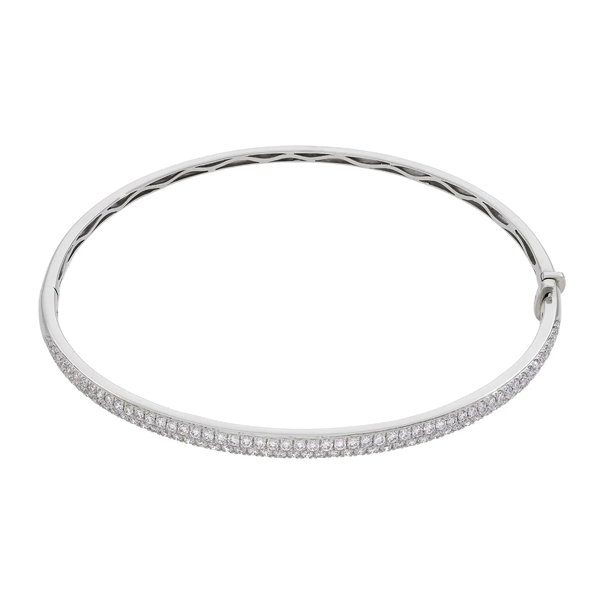 Aro en oro blanco de 18 Kilates, 1/2 caña, con diamante de laboratorio de 1.25 Ct, 3 mm. de ancho