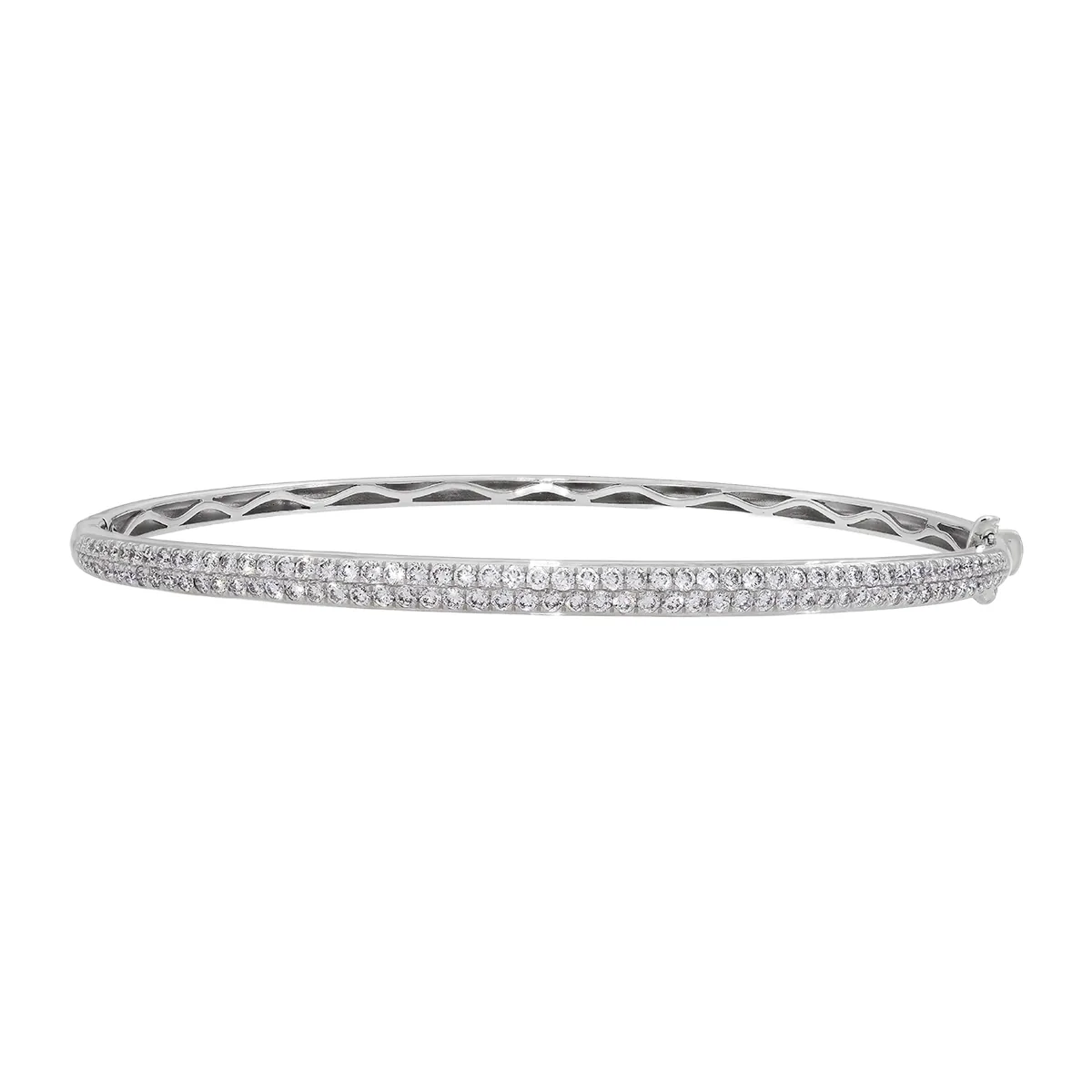 Aro en oro blanco de 18 Kilates, 1/2 caña, con diamante de laboratorio de 1.25 Ct, 3 mm. de ancho