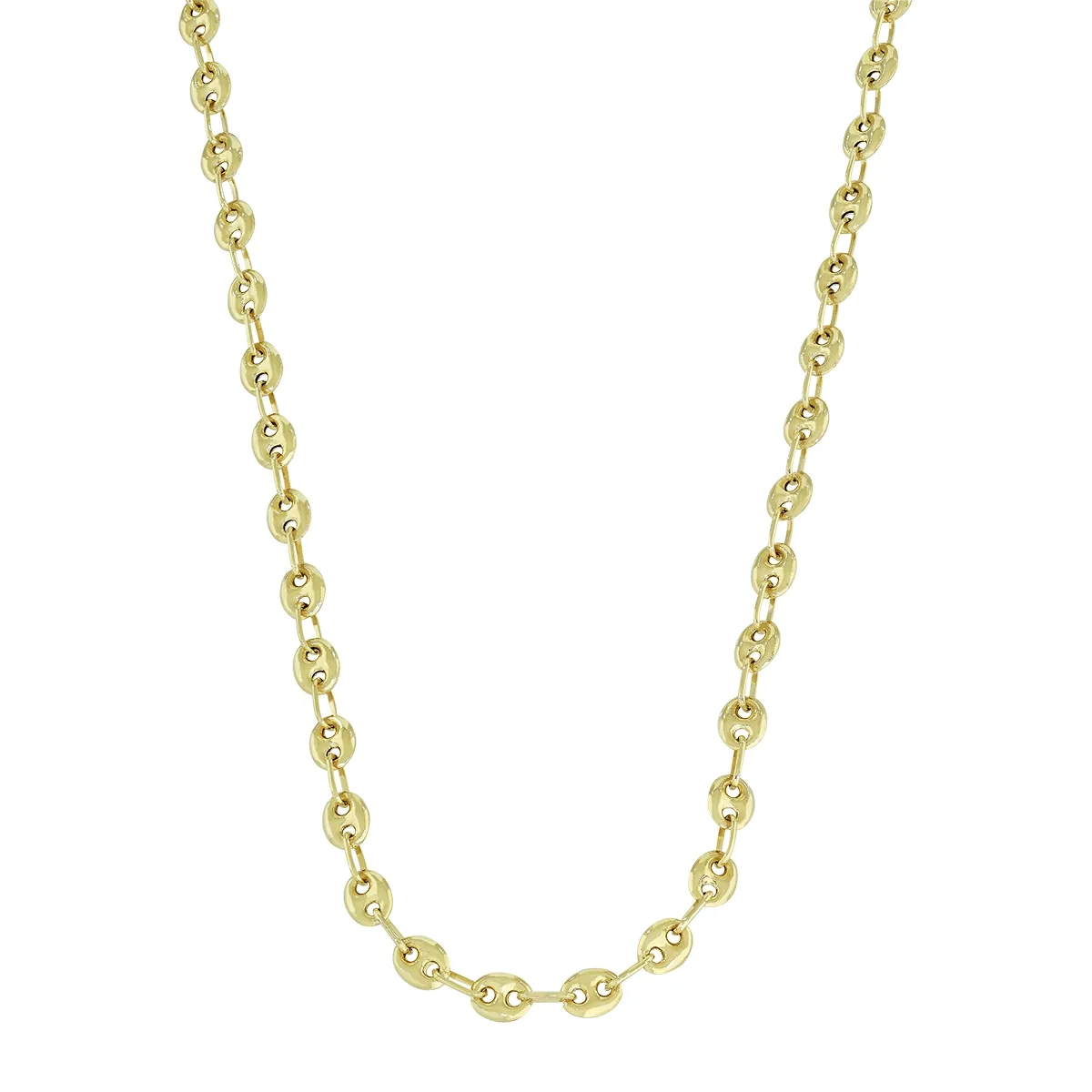 Cadena en oro amarillo de 18 Kilates, Ovalos, 50 cm. de largo, 4 mm. de ancho