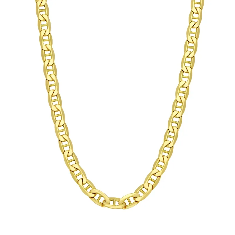 Cadena en oro amarillo de 18 Kilates, Ancla, 70 cm. de largo, 3 mm. de ancho